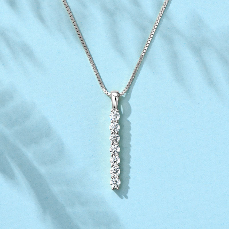 Blanche Seven Stone Drop Necklace view 5