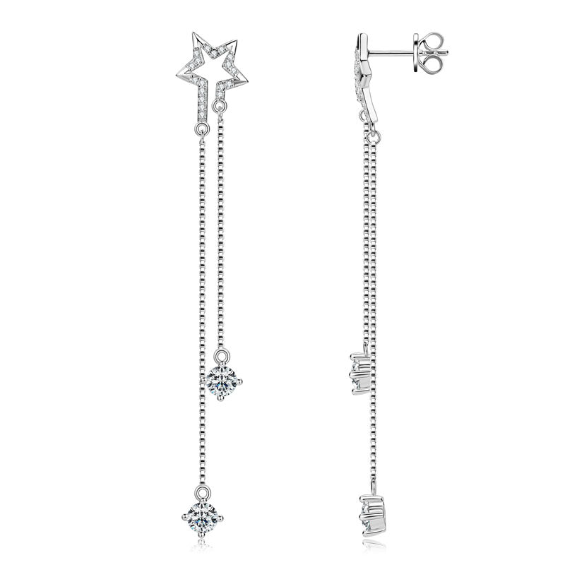 Rosine Star Chain Drop Earrings view 3