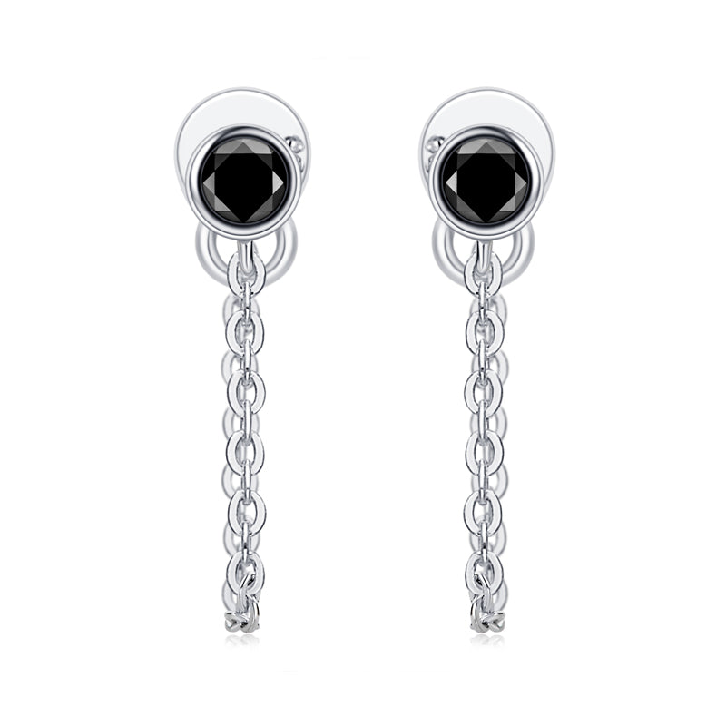 Louise Bezel Chain Studs view 2