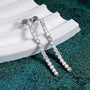 Simone Tennis Drop Earrings in sterling silver, view 7