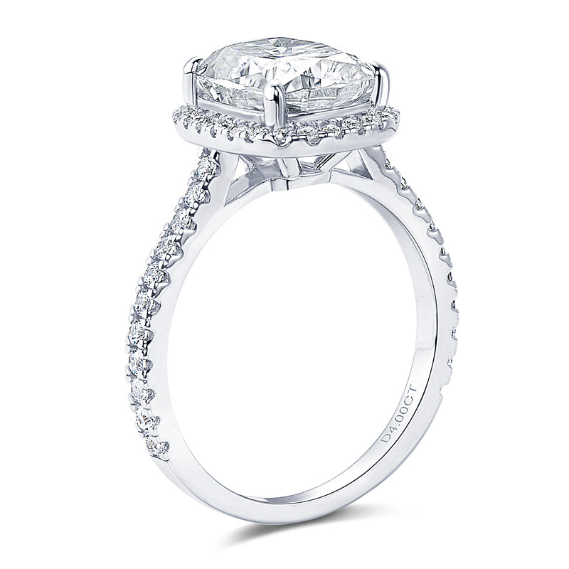 Eugenie Cushion Halo Ring view 6