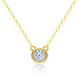 Clotilde Bezel Solitaire Necklace in gold plated view 2