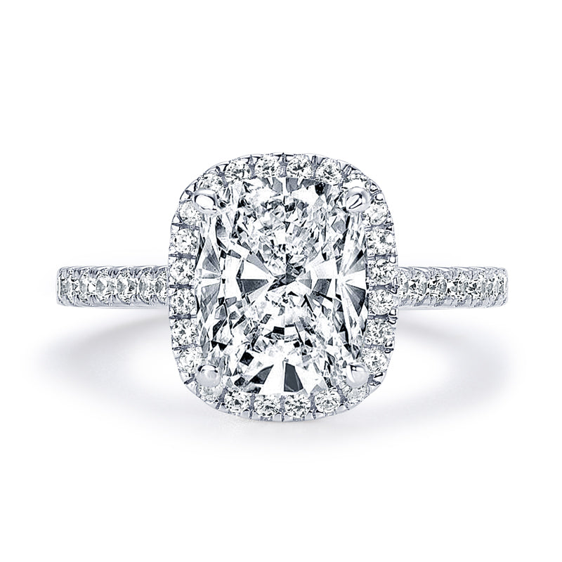 Eugenie Cushion Halo Ring view 3