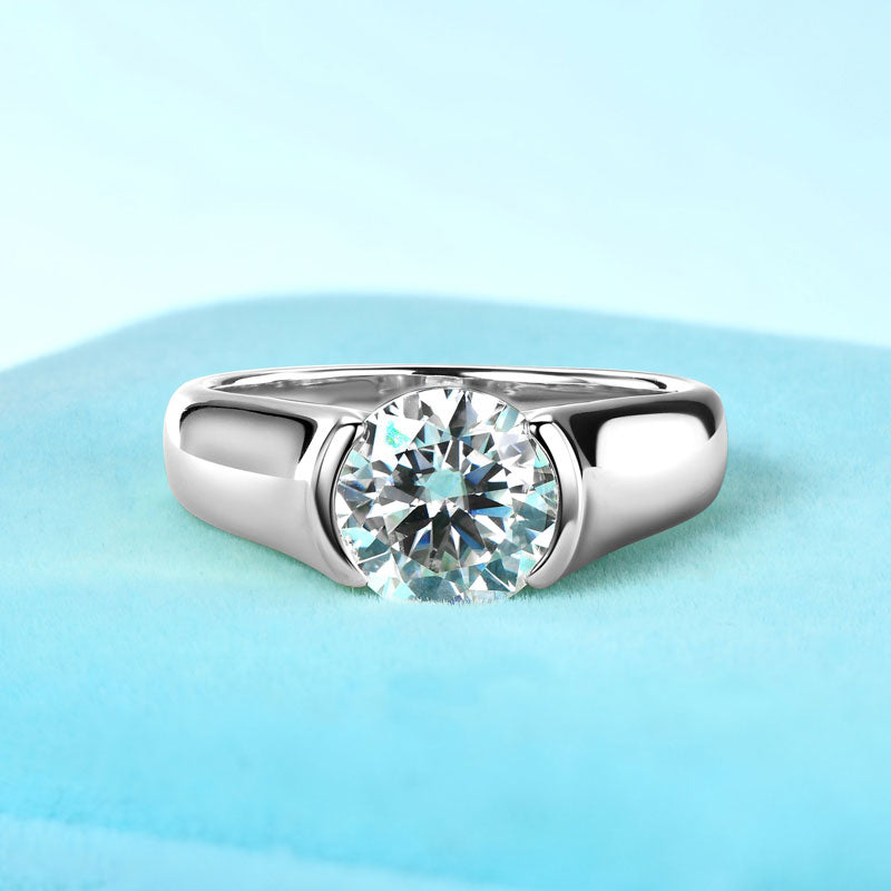 Constance Half Bezel Solitaire Ring view 6
