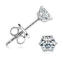 Rosalie Six Prong Studs in sterling silver