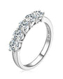 Pauline five stone moissanite band in sterling silver