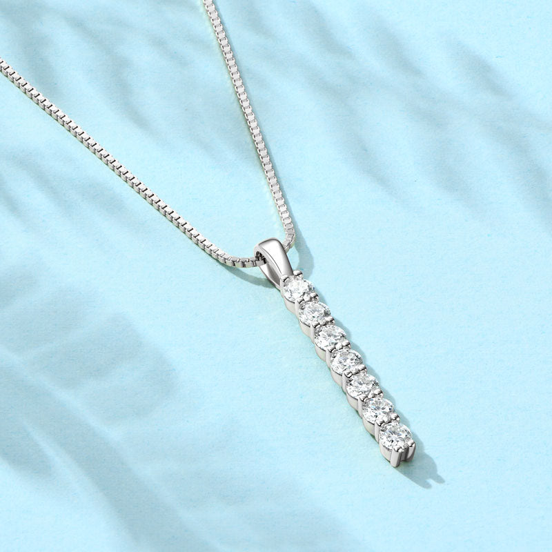 Blanche Seven Stone Drop Necklace view 6