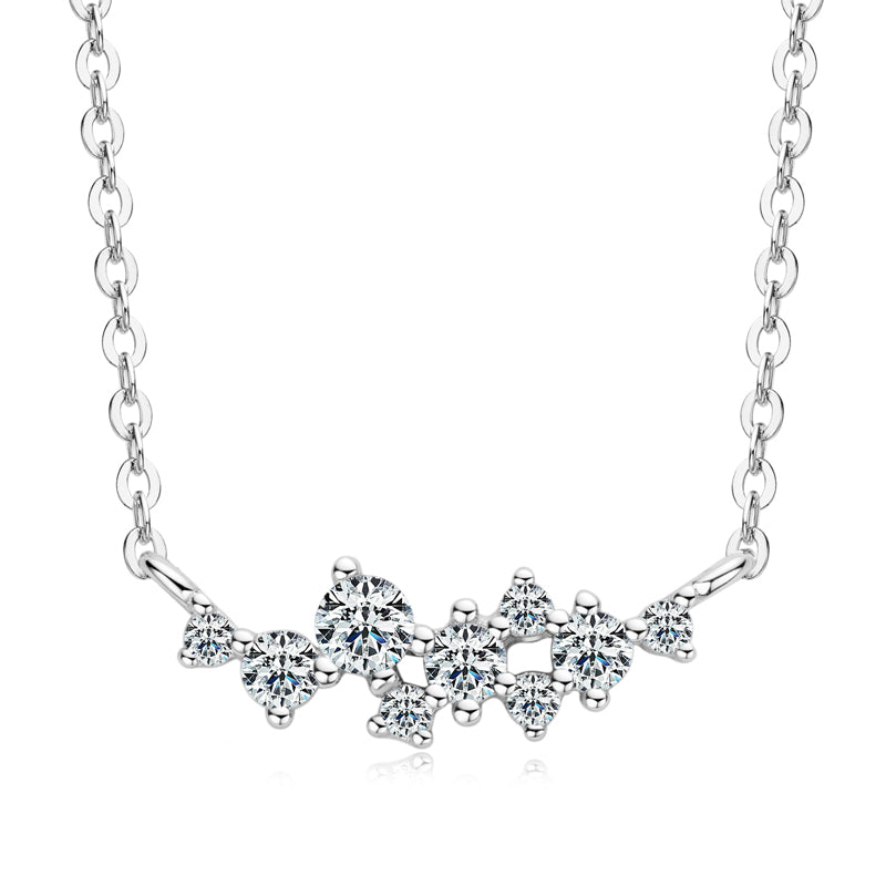 Celeste Cluster Necklace in sterling silver