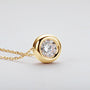 Cosette Bezel Slider Pendant in gold plated view 6