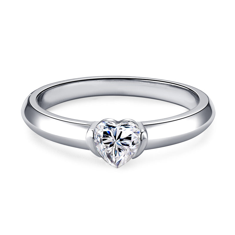 Ines Heart Solitaire Ring view 2