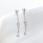 Coralie Bezel Dangle Earrings in sterling silver