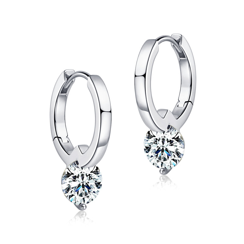 Margot Solitaire Drop Huggies view 3