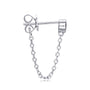 Louise Bezel Chain Studs view 7