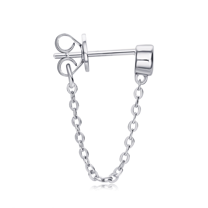 Louise Bezel Chain Studs view 7