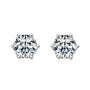 Rosalie Six Prong Studs in sterling silver