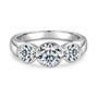 Romane Three Stone Bezel Ring view 2