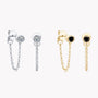 Louise Bezel Chain Studs view 6