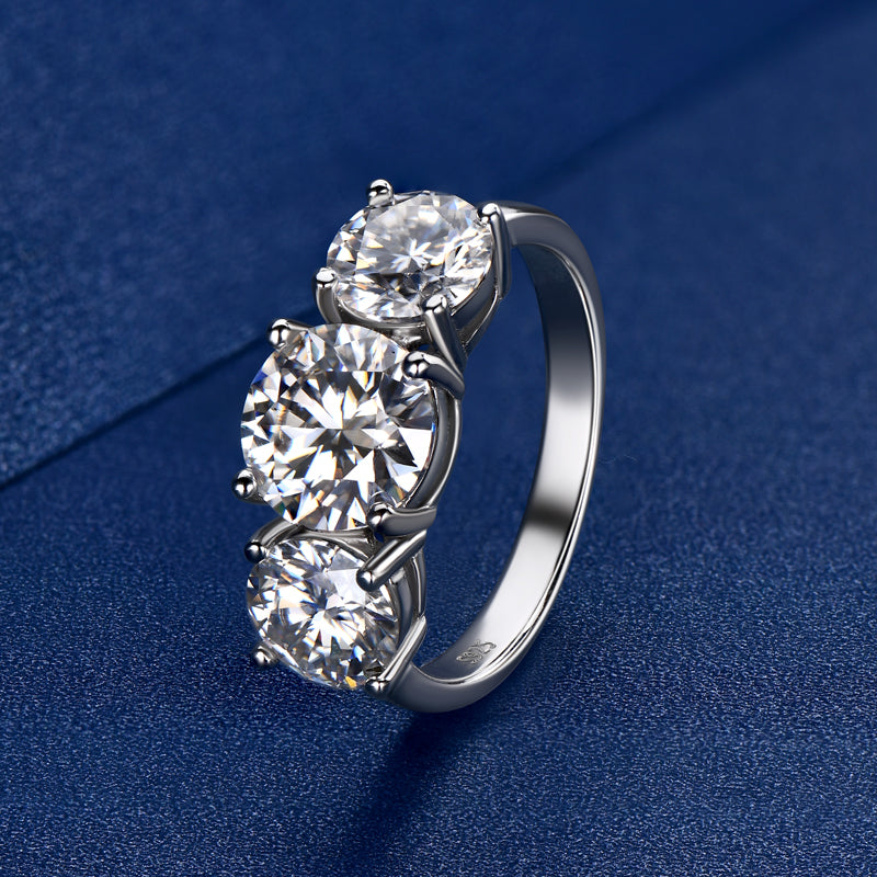Yvonne Shared Prong Trilogy Ring view 6