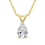 Melisande Pear Solitaire Pendant in gold plated view 2