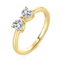 Adele Heart Bow Ring in gold plated view 7