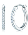 Daphne pave moissanite hoop earrings in sterling silver
