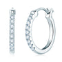 Daphne pave moissanite hoop earrings in sterling silver