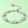 Florence Paperclip Station Bracelet in sterling silver, view 5