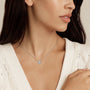 Cecile Heart Bezel Necklace in sterling silver, view 9