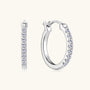 Laetitia Pave Hoops in sterling silver, view 2