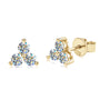 Hayley Trinity Cluster Studs in gold plated