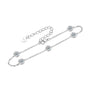 Sandrine Bezel Station Bracelet in sterling silver, view 3