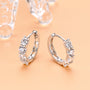 Laure Five Stone Hoops view 2