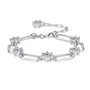 Florence Paperclip Station Bracelet in sterling silver, view 3