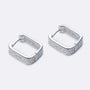 Honorine Pave Rectangle Hoops view 5