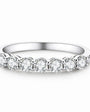 Adeline seven stone moissanite half eternity band in sterling silver