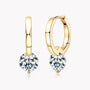 Margot Solitaire Drop Huggies in gold plated view 5