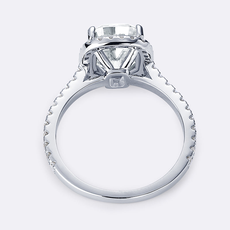 Eugenie Cushion Halo Ring view 8