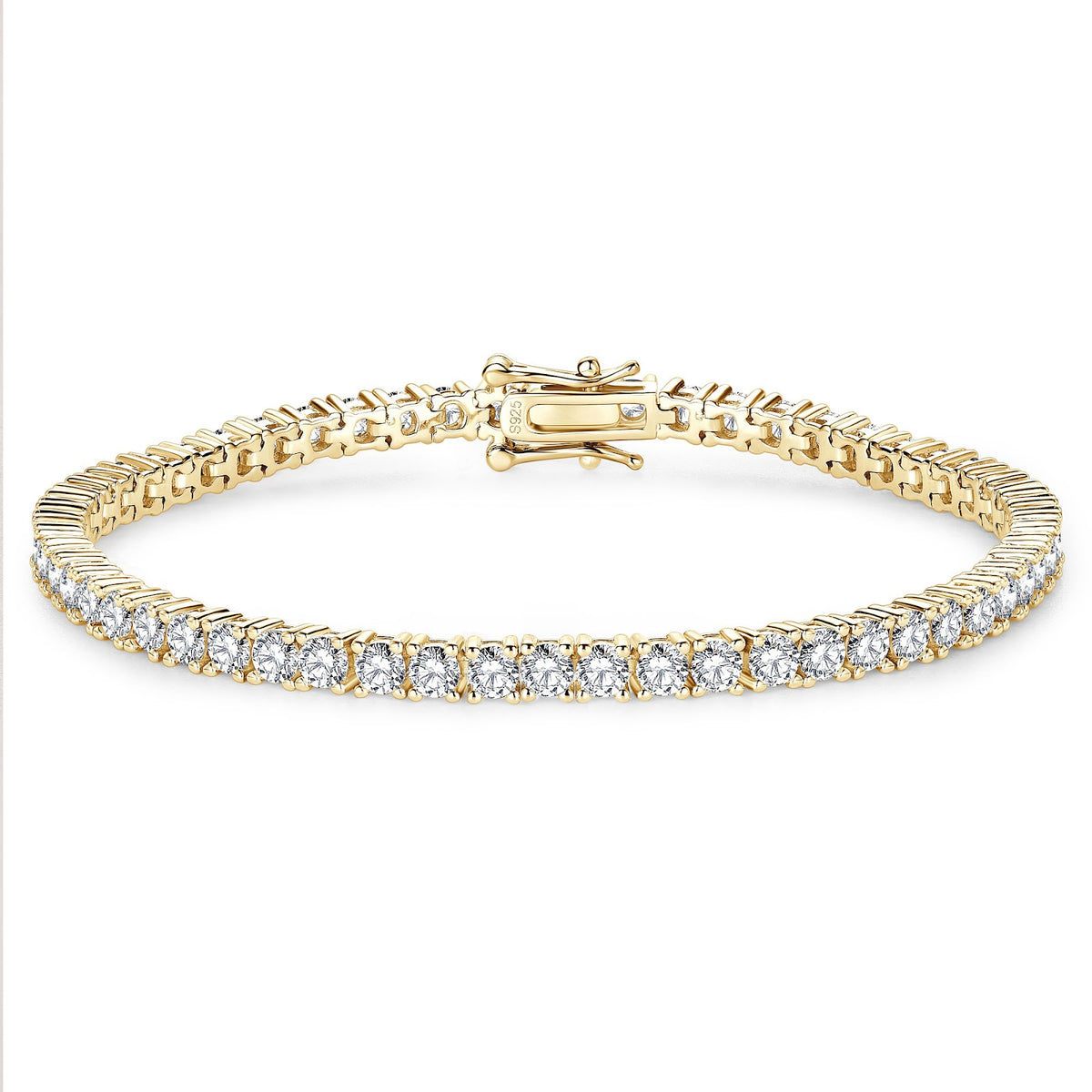 Luisa Tennis Bracelet in gold plated
