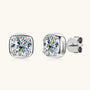 Maelle Cushion Bezel Studs view 4