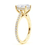 Clarisse Radiant Hidden Halo Ring in gold plated view 7