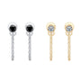 Louise Bezel Chain Studs view 5