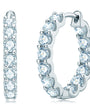 Gaelle inside out moissanite hoops in sterling silver