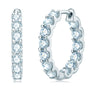 Gaelle inside out moissanite hoops in sterling silver