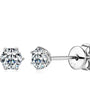 Rosalie Six Prong Studs in sterling silver