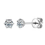 Rosalie Six Prong Studs in sterling silver