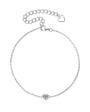 Capucine bezel set moissanite solitaire bracelet in sterling silver