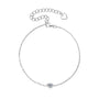 Capucine bezel set moissanite solitaire bracelet in sterling silver
