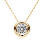 Cosette Bezel Slider Pendant in gold plated view 5