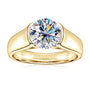 Constance Half Bezel Solitaire Ring in gold plated view 4