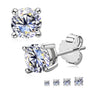 Julienne Four Prong Studs in sterling silver